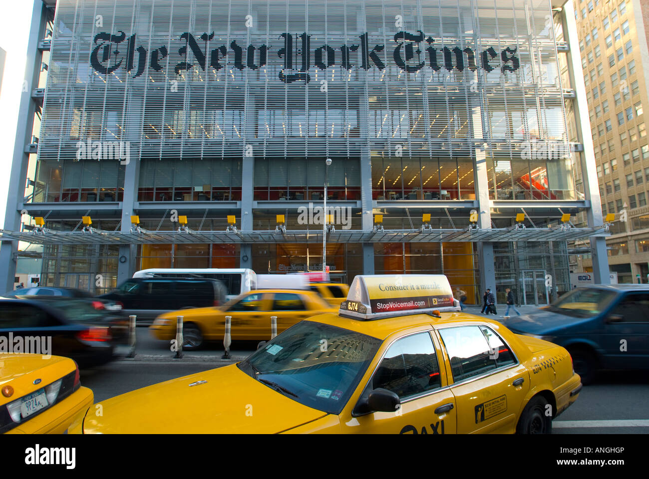 Hauptsitz der New York Times Stockfoto
