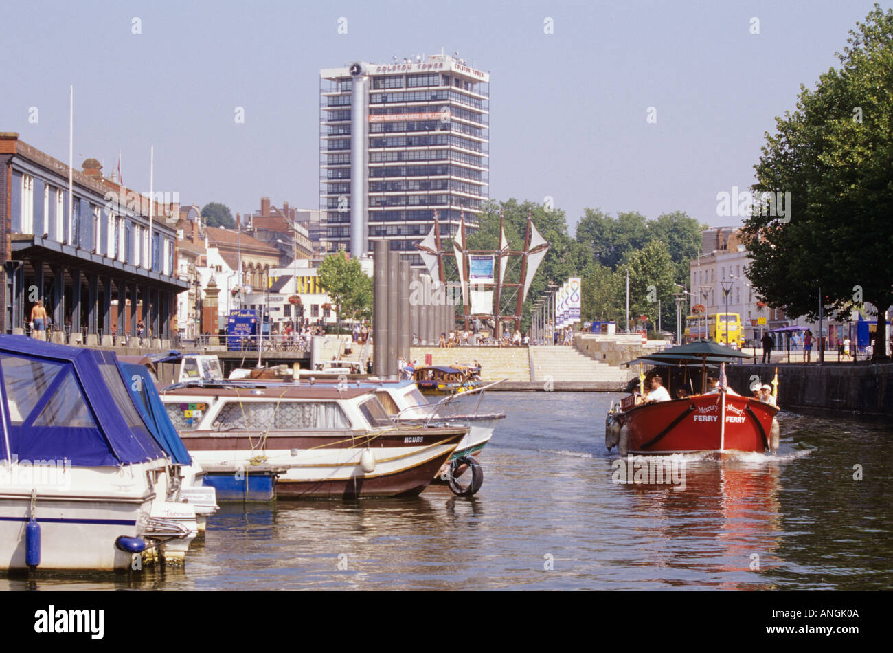 Hafen und Stadt-Zentrum, Bristol, England. Stockfoto