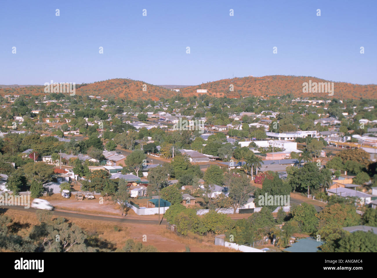 Blick auf Mount Isa Stadt, abgelegenen Outback Queensland, Australien. Stockfoto