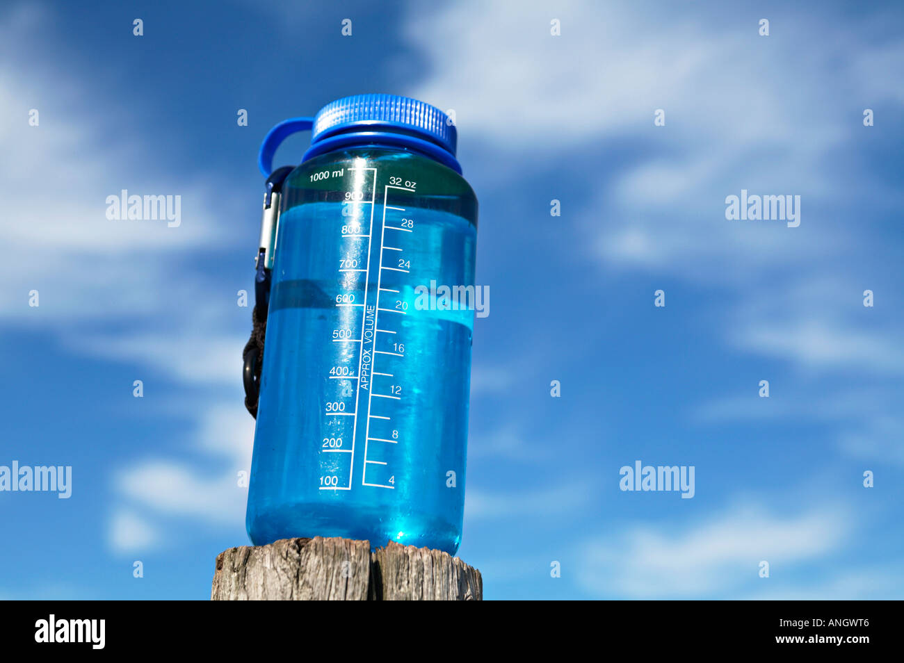 ILLINOIS Gander Mountain Forest bewahren Nalgene Kunststoff Wasserflasche mit Schraubverschluss Deckel Stockfoto