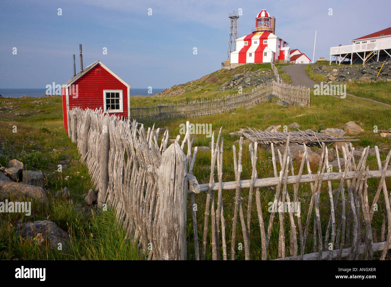 Cape Bonavista Lighthouse, gebaut im Jahre 1843 und offiziell als eröffnet eine National Historic Site am 9. August 1978, Bonavista Peninsul Stockfoto