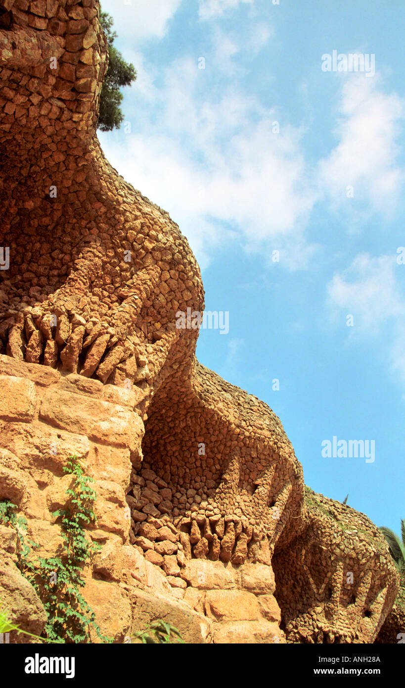 Parc Güell in Barcelona Spanien Stockfoto