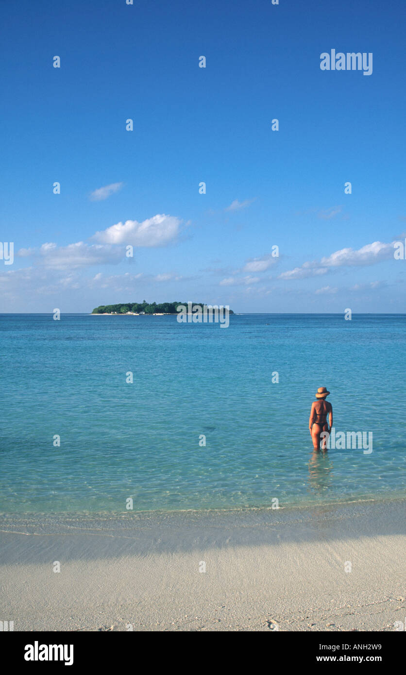 Strand, Malediven, Indischer Ozean Stockfoto