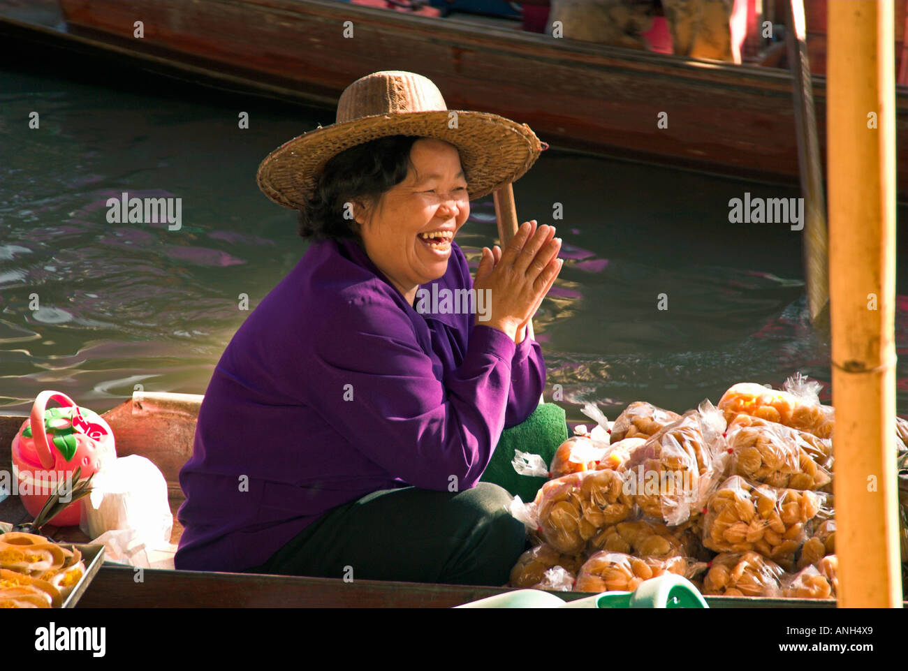 Schwimmende Markt Damnoen Saduak, Thailand Stockfoto