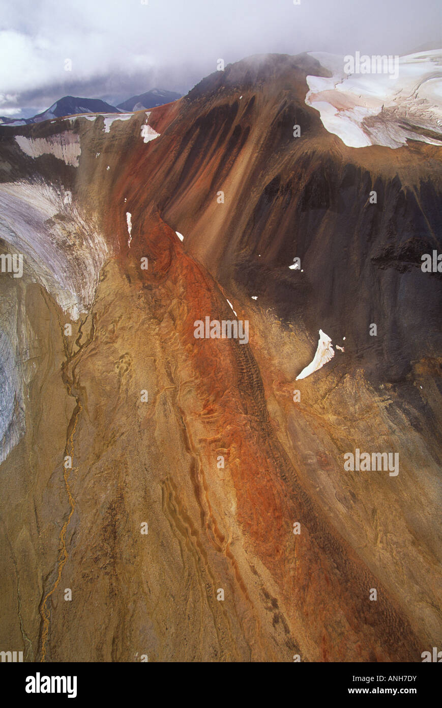 Luftaufnahmen von den Spektralbereich, Mount Edziza Provincial Park, Britisch-Kolumbien, Kanada. Stockfoto