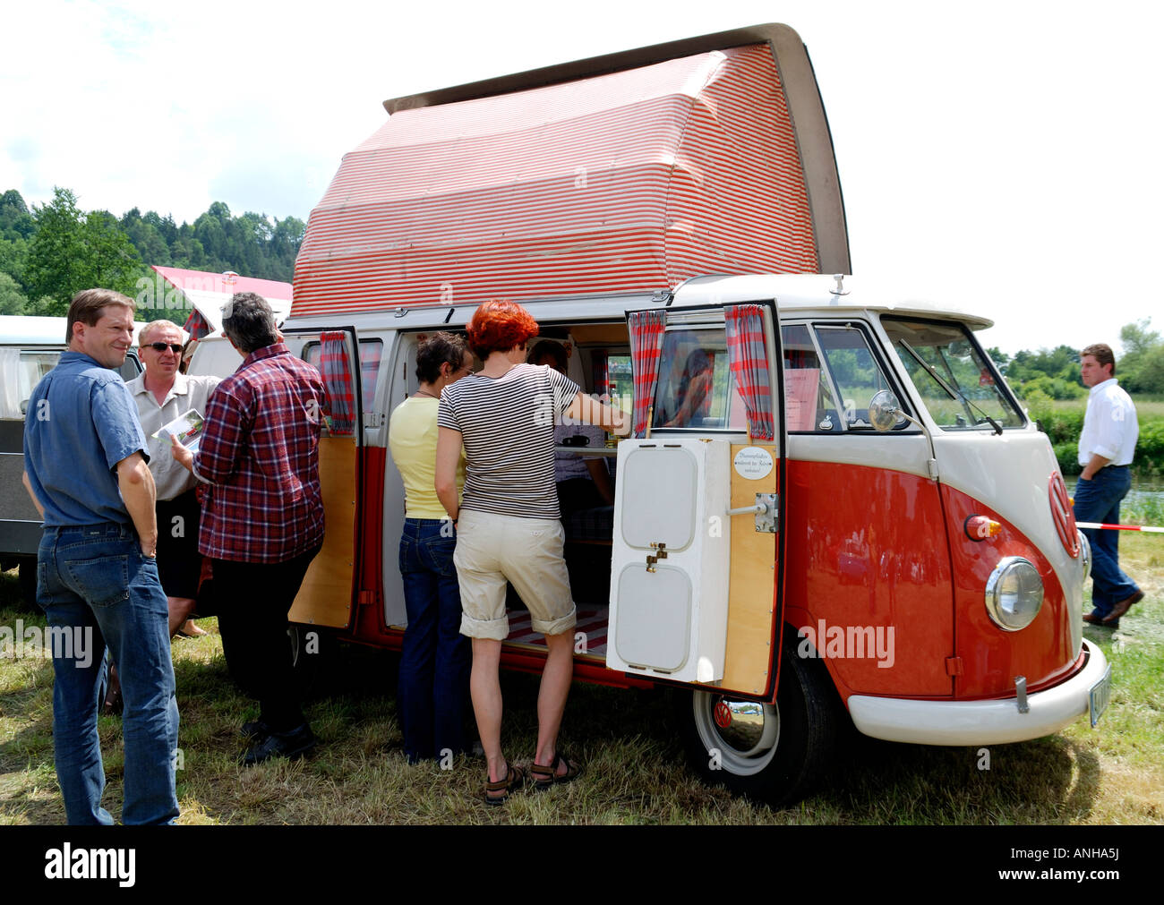 alte deutsche Auto VW camper Stockfoto