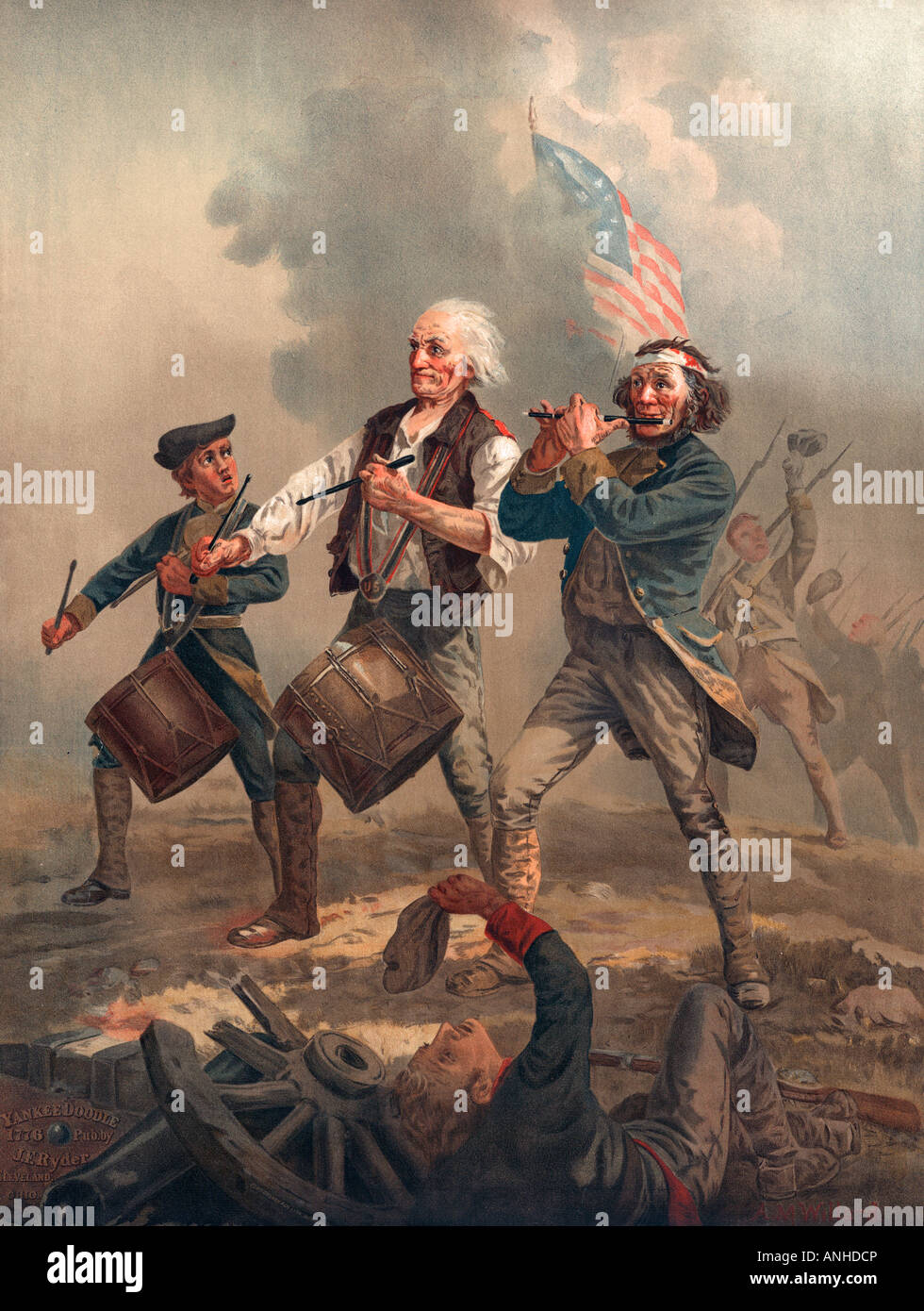 Yankee Doodle oder der Geist von 76. Chromolithograph veröffentlicht von J F Ryder nach Archibald M Willard. Stockfoto