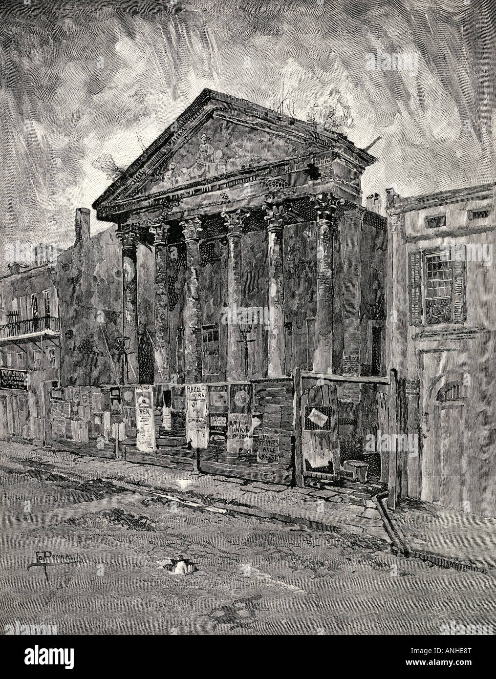 The Old Bank in Toulouse Street, New Orleans, Vereinigte Staaten von Amerika. Stockfoto
