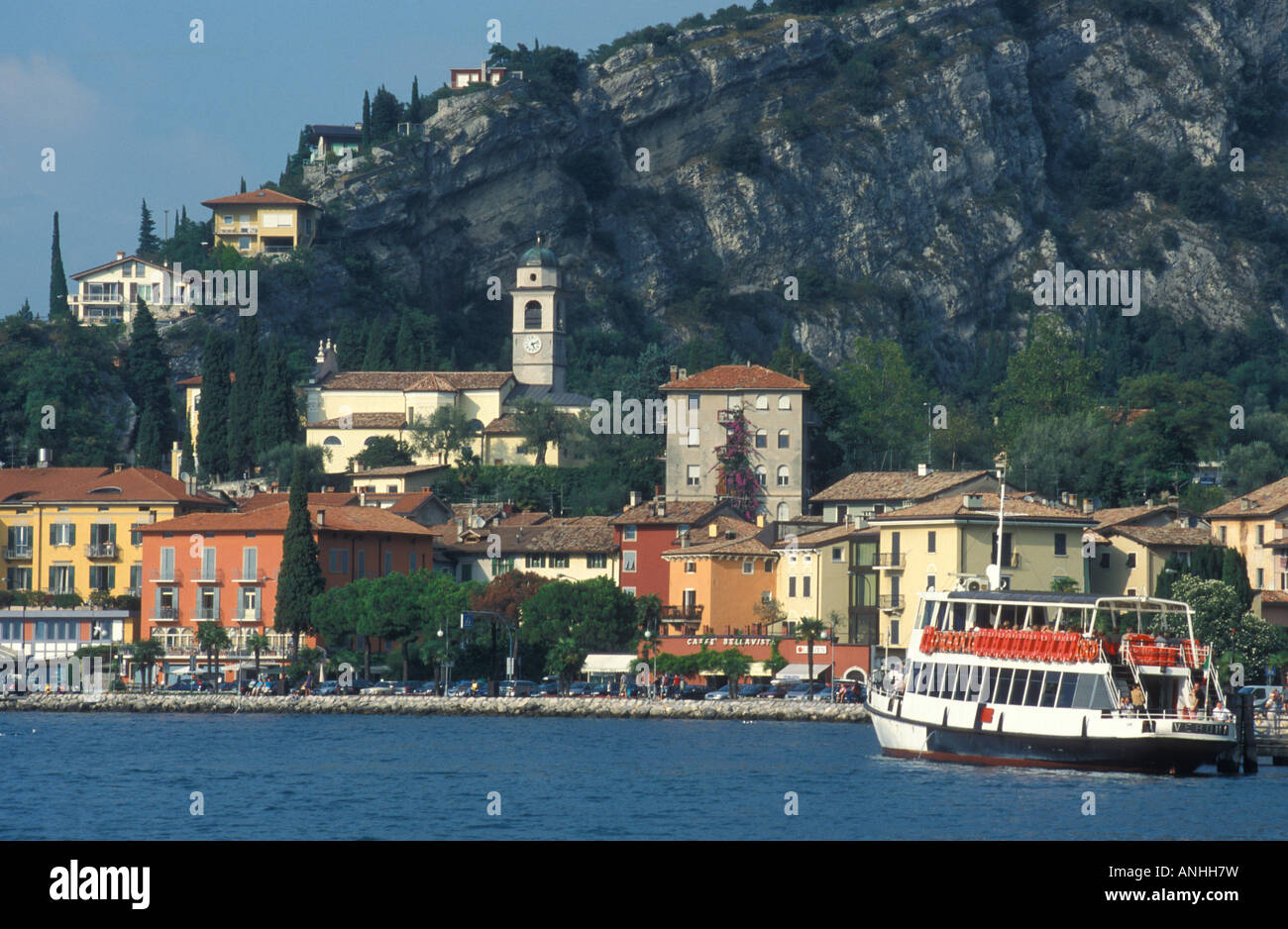 Blick auf Torbole Garda See Italien Europa Stockfoto