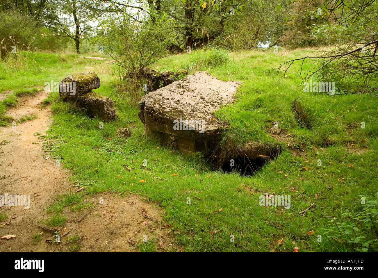 WW1 Betonbunker am Hügel 60 in der Nähe von Ypern, Belgien Stockfoto