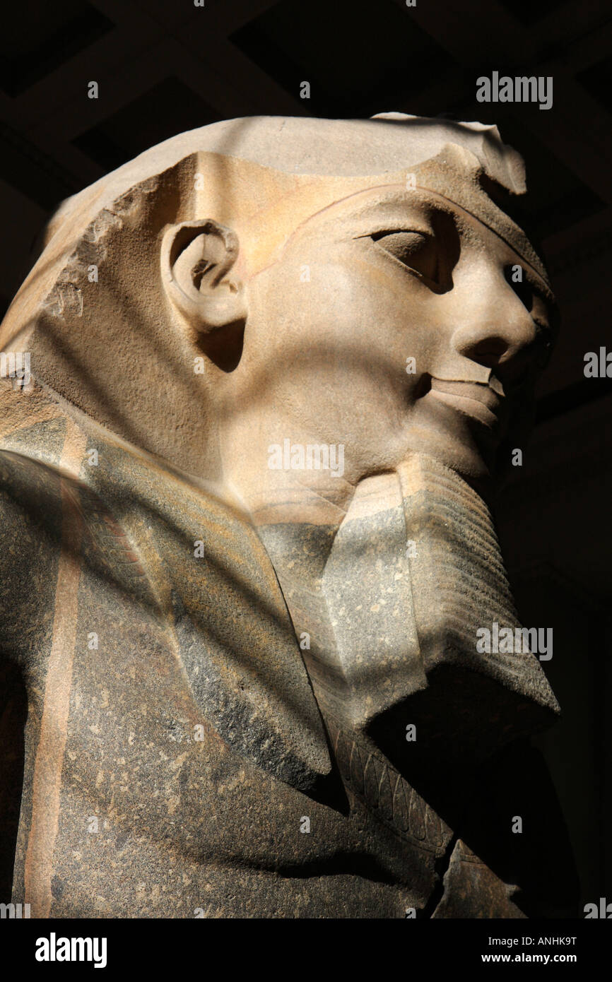 Ägyptische Statue Kopf - British Museum Stockfoto