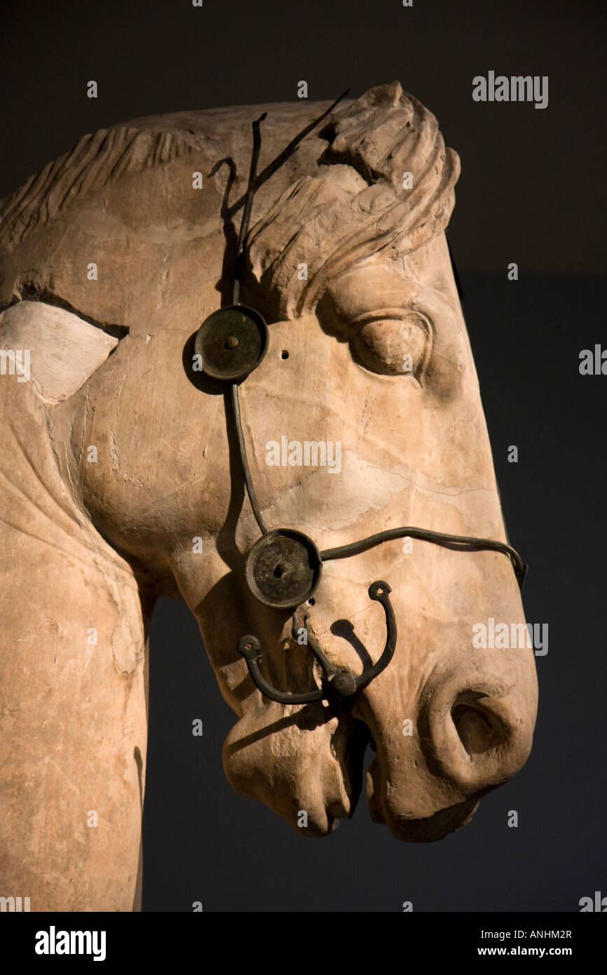 Griechischen equestrian Statue - British Museum Stockfoto