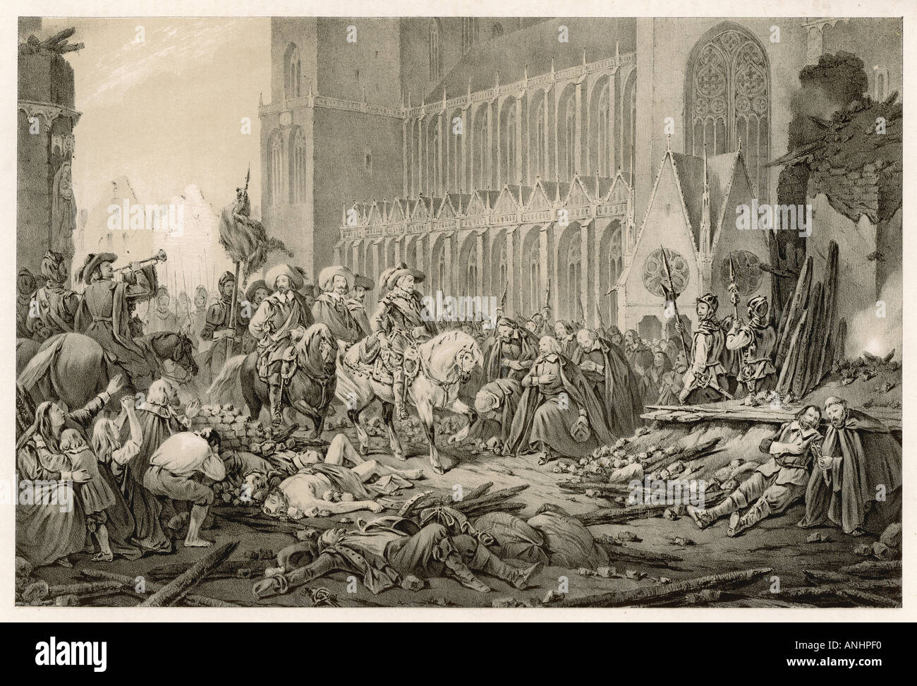 30 Jahre Krieg Magdeburg Stockfoto