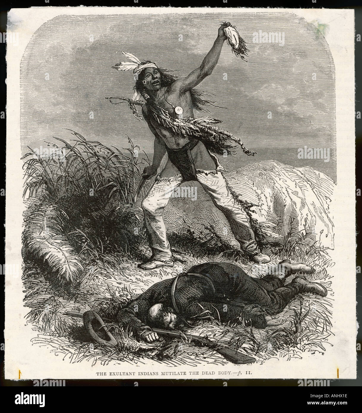 Rassische Scalping C1850 Stockfoto
