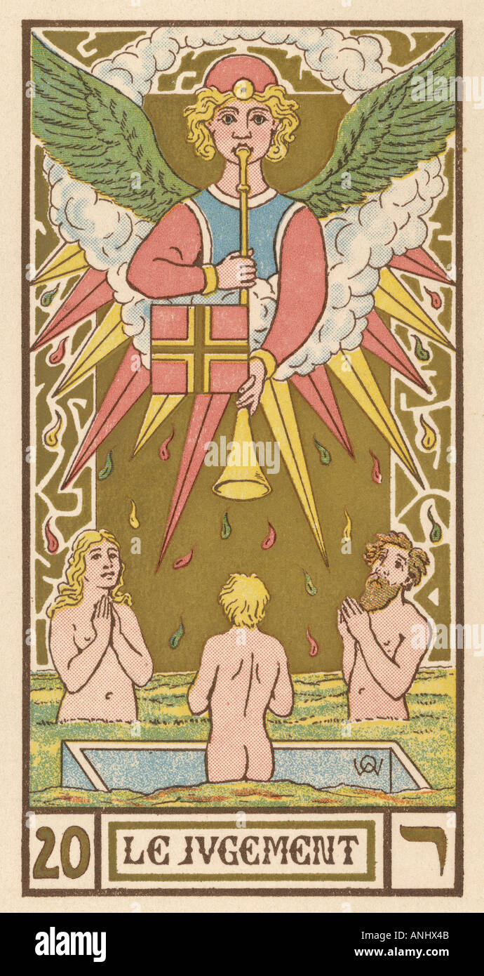 Tarot-Karte-Urteil Stockfoto