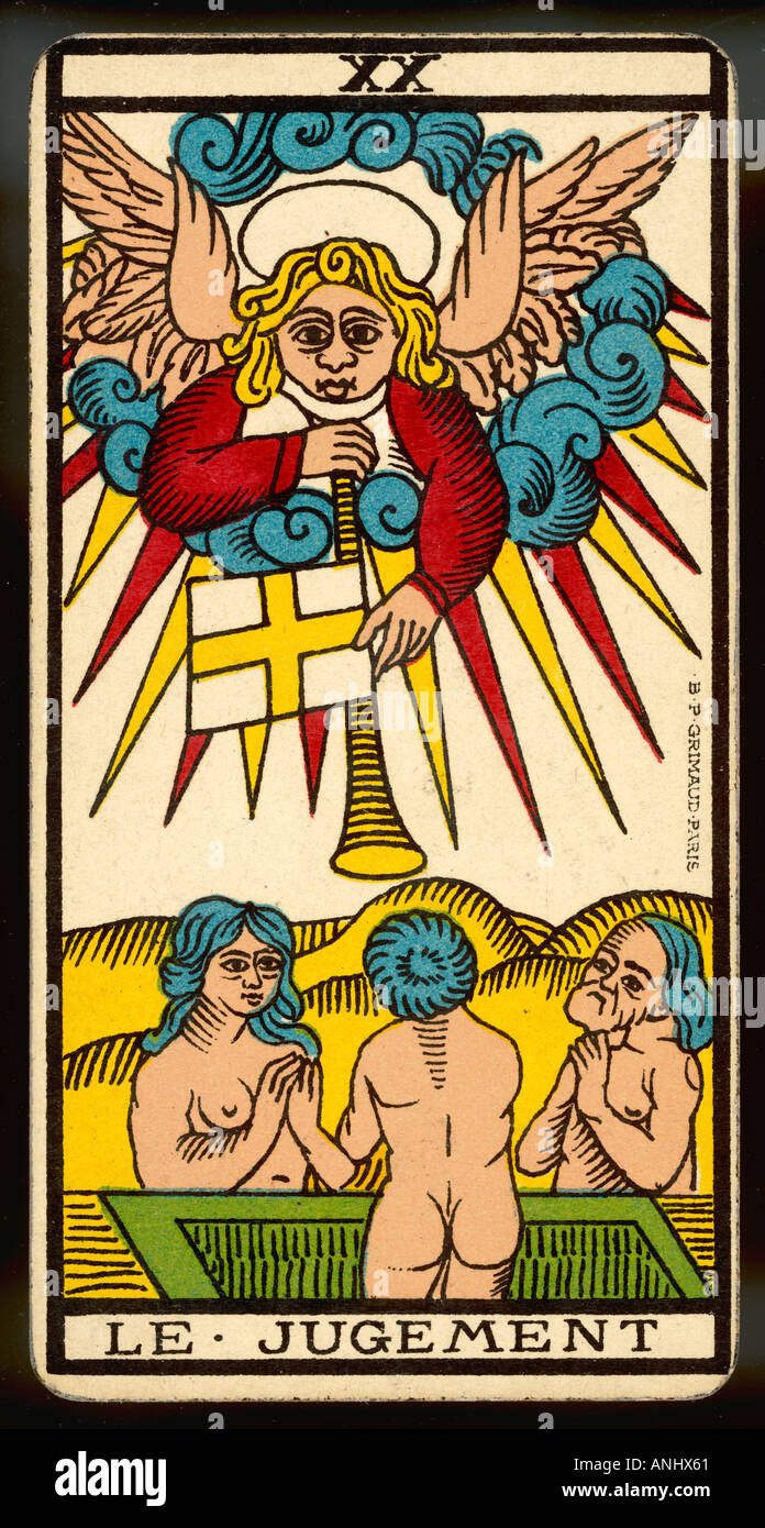 Tarot-Karte-Urteil Stockfoto