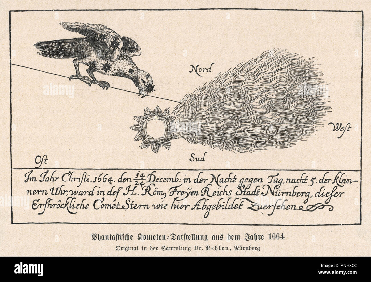 Comet Nürnberg 1664 Stockfoto