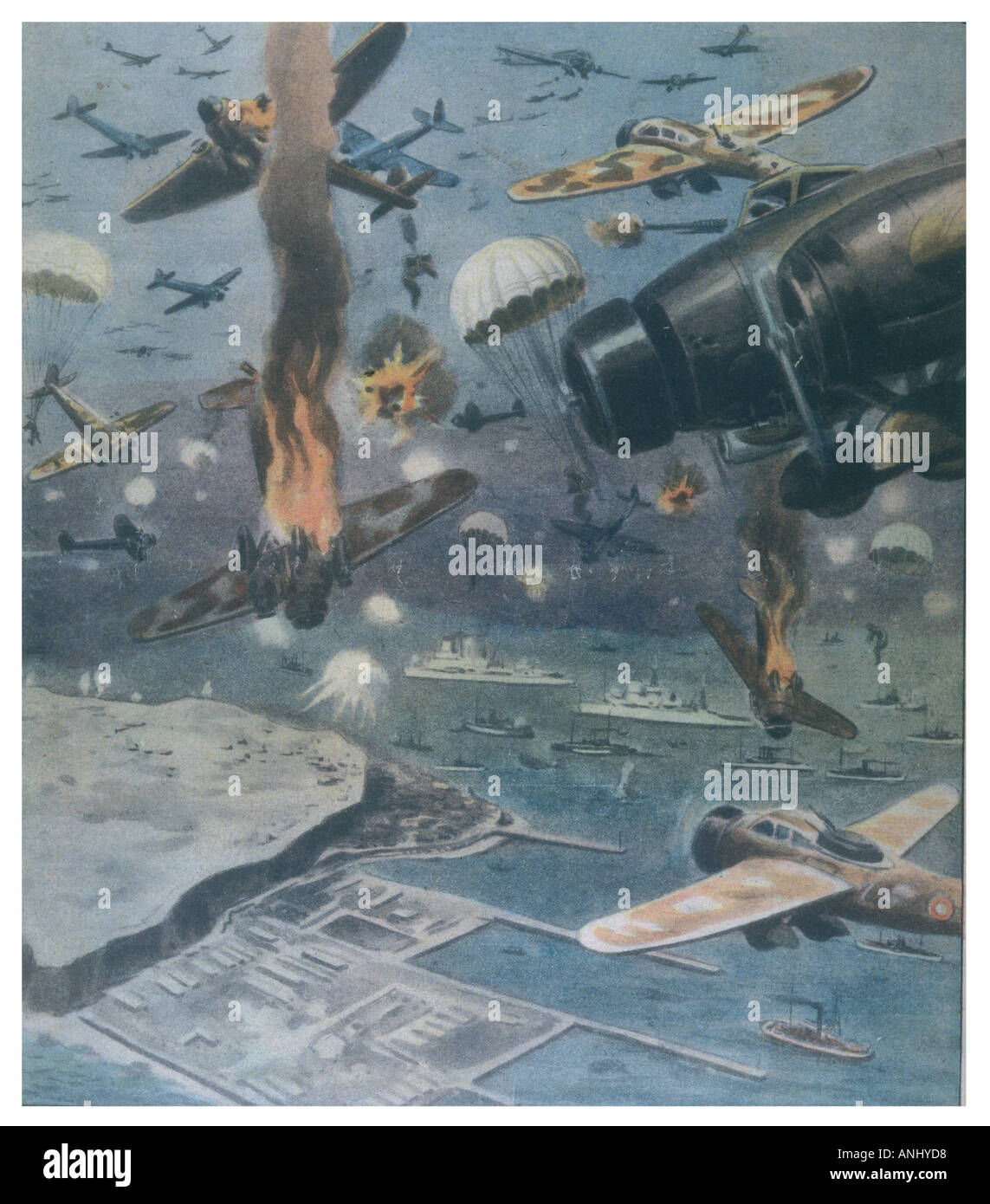 Nordsee-Luft-Kampf 1940 Stockfoto