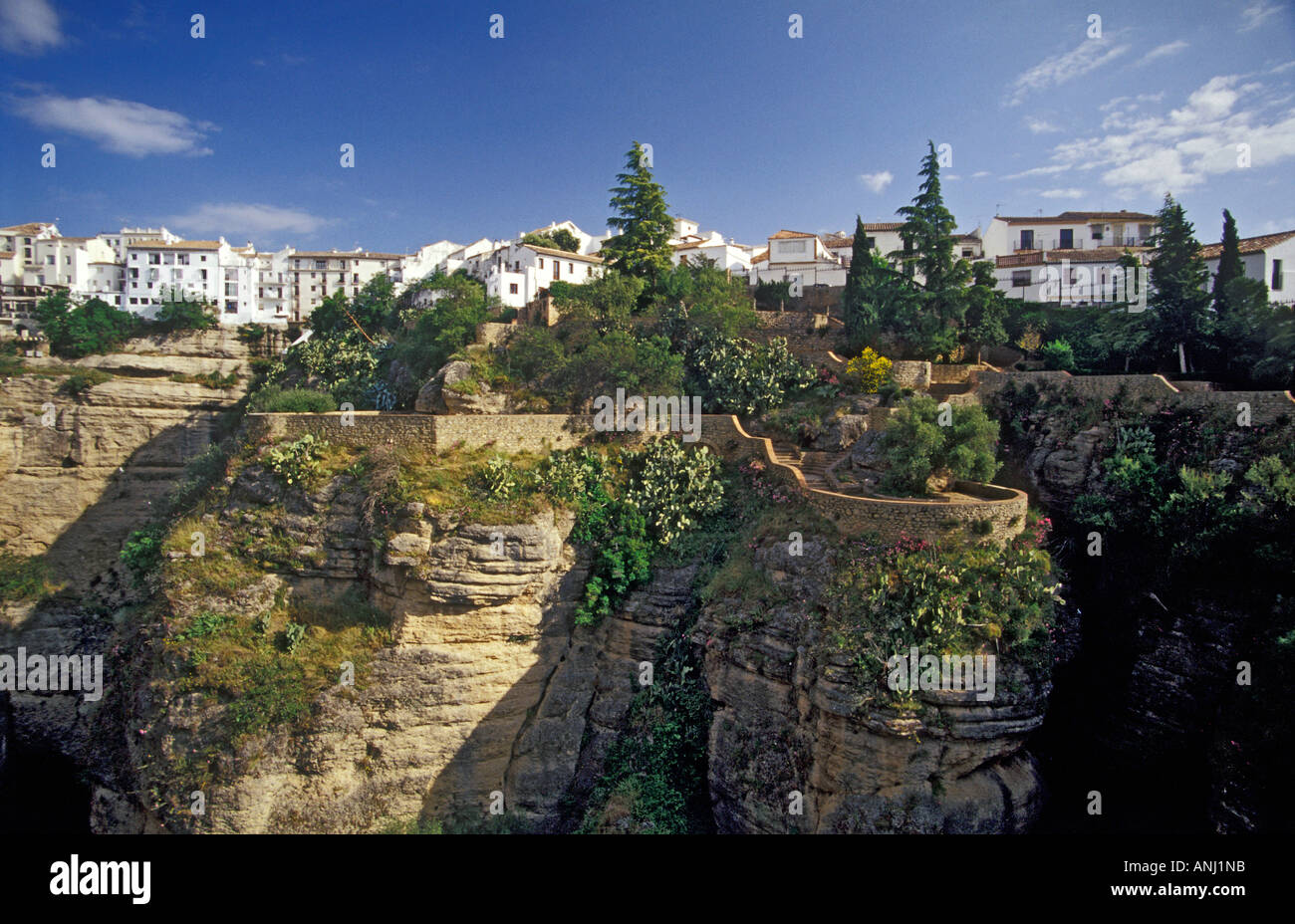 Cuenca-Gärten (Jardines de Cuenca) in der andalusischen Stadt Ronda, Spanien Stockfoto