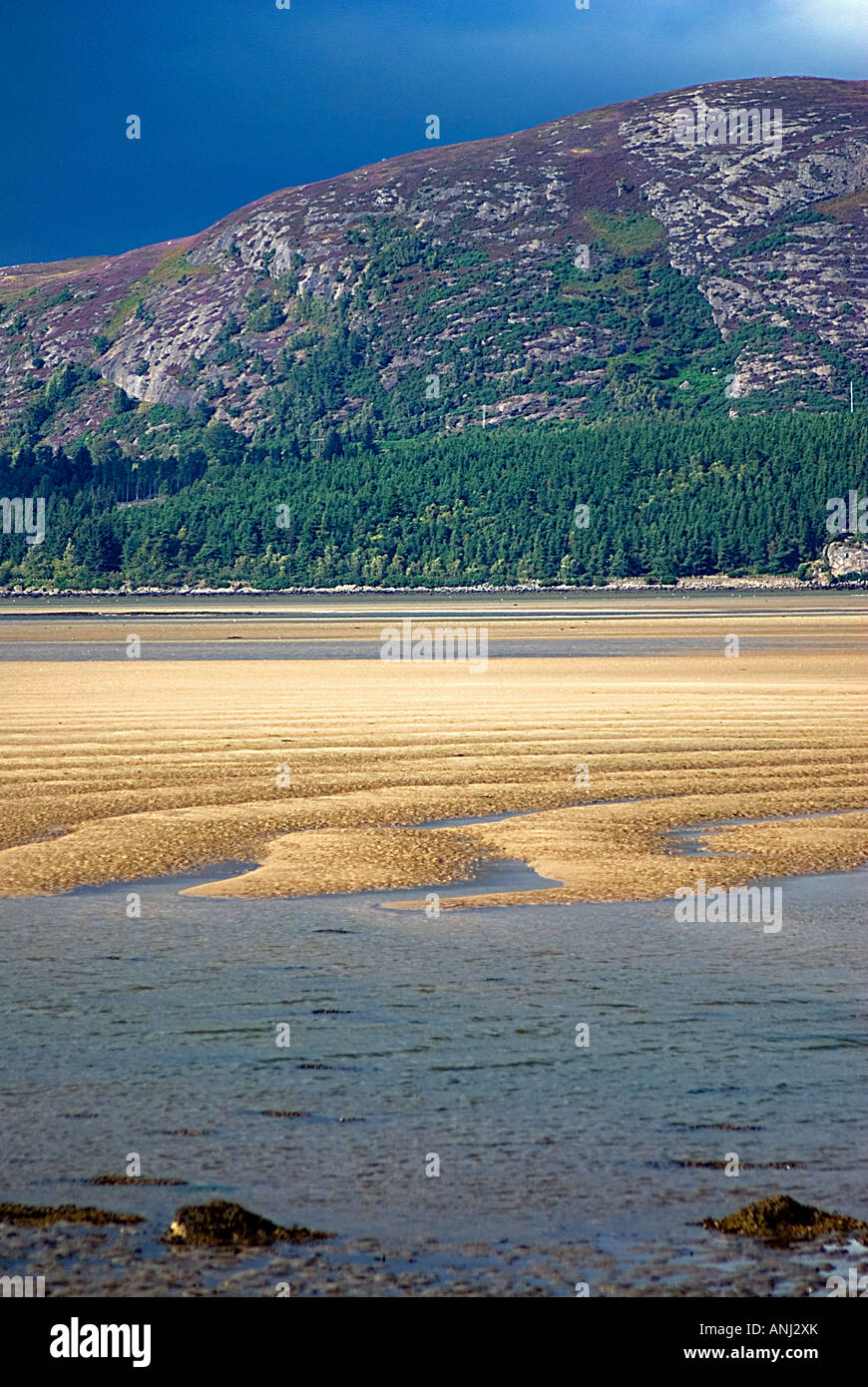 Dieses Bild wurde in Embo in Schottland und wurde kurz nach einem Sturm, wenn das Licht den Sand schaffen das herrliche Bild getroffen. Stockfoto