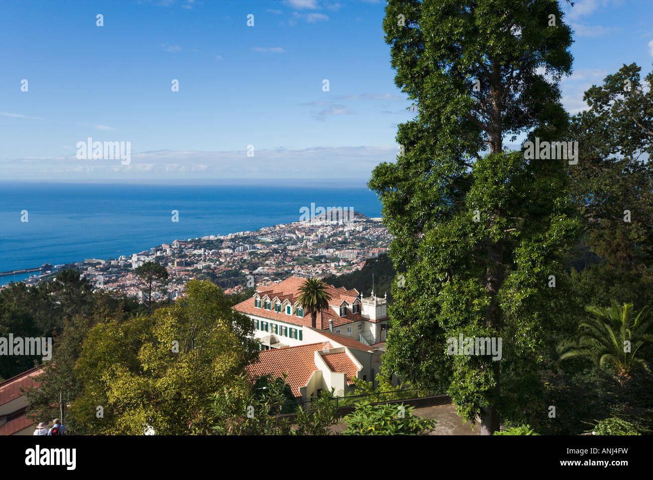 Blick über Funchal aus Monte Kirche, Funchal, Madeira, Portugal Stockfoto