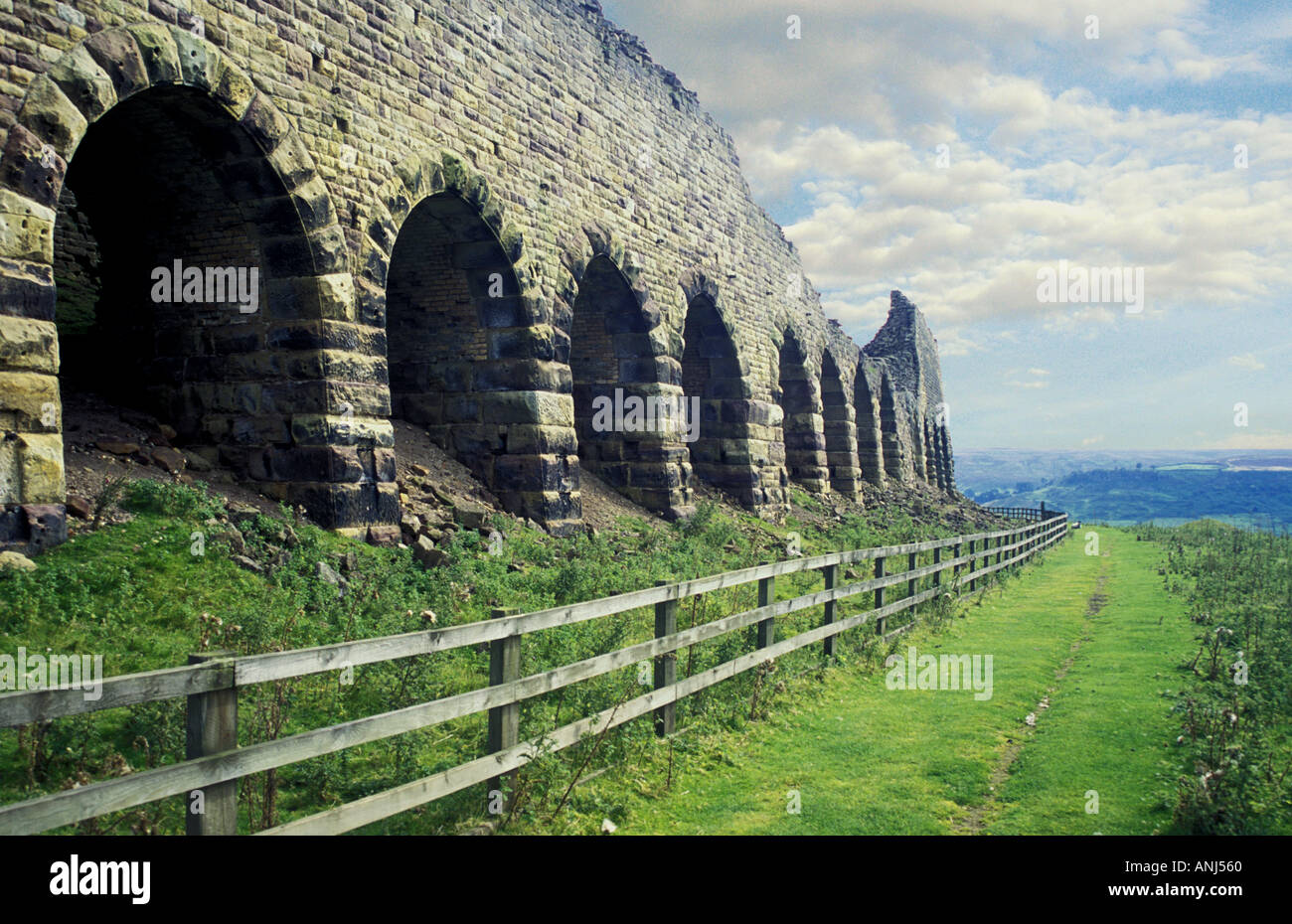Überreste des Bergbaus im Rosedale North Yorkshire Moors Stockfoto