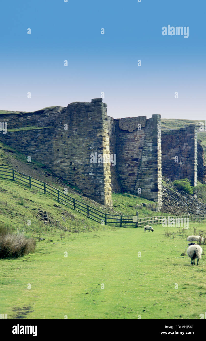 Überreste des Bergbaus im Rosedale North Yorkshire Moors Stockfoto