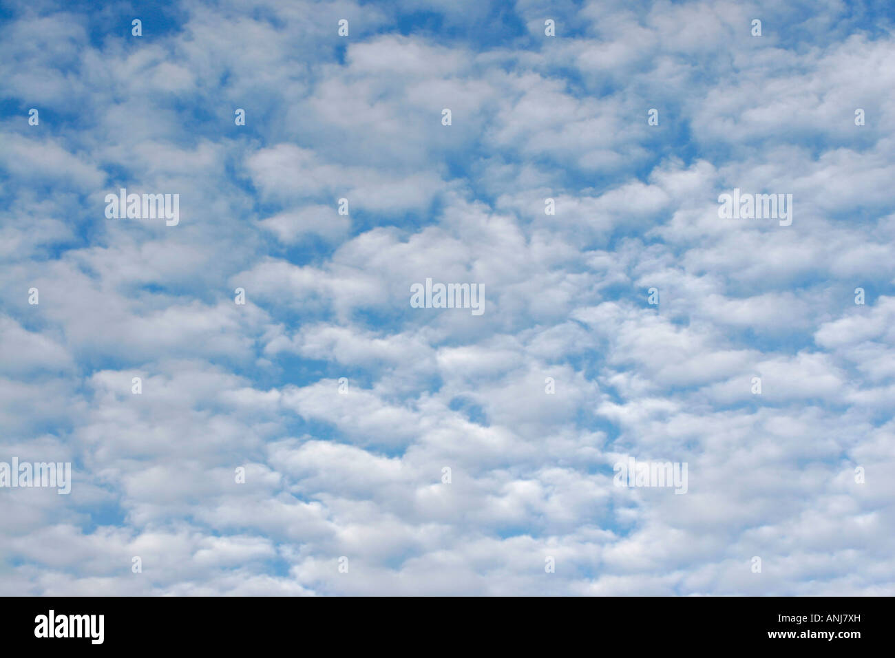Wolkenmuster im blauen Himmel Stockfoto