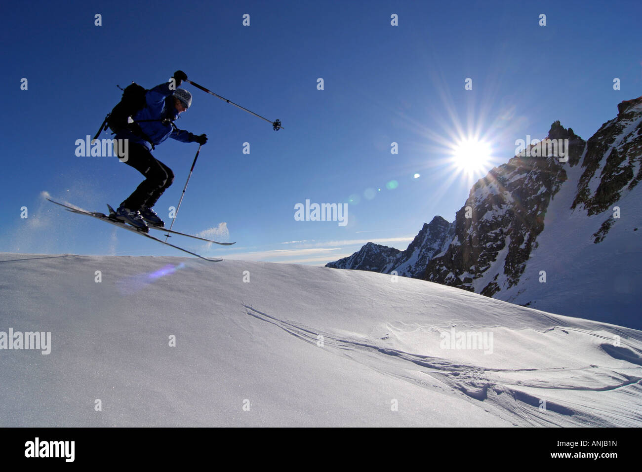 Ski springen in der hohen Tatra, Slowakei Stockfoto