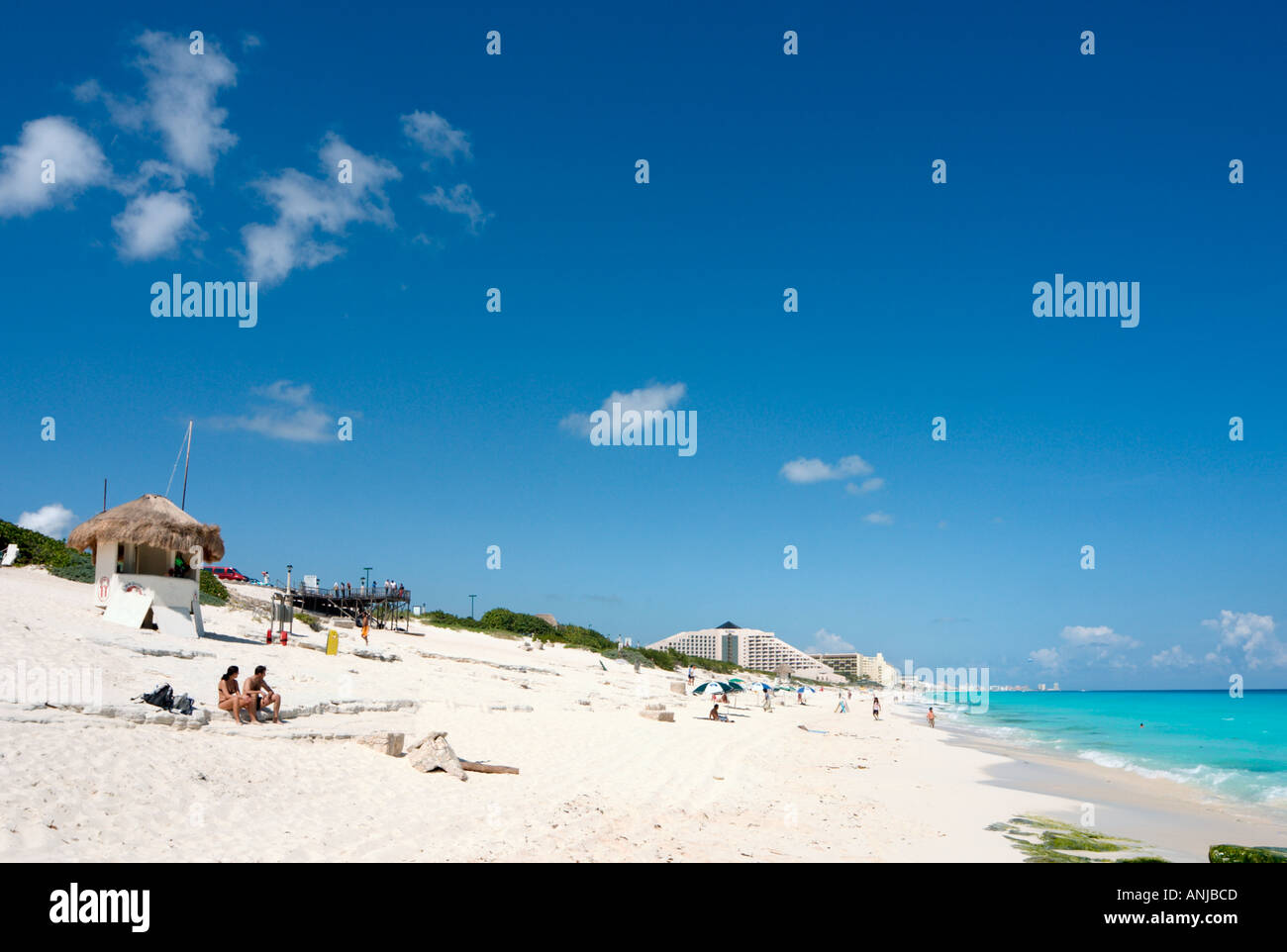 Playa Delfines, Cancun, Halbinsel Yucatan, Mexiko Stockfoto