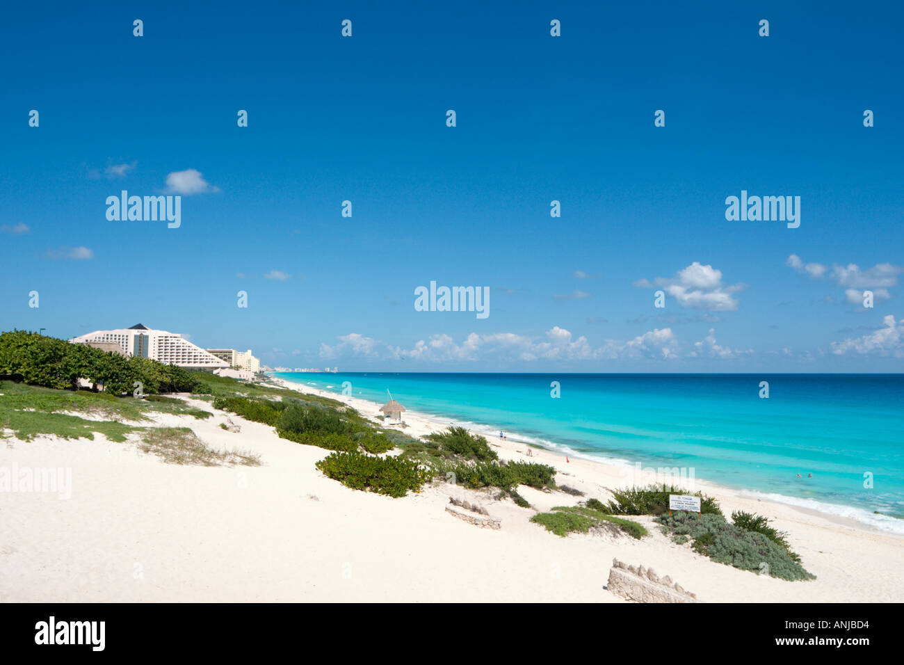 Playa Delfines, Cancun, Halbinsel Yucatan, Mexiko Stockfoto