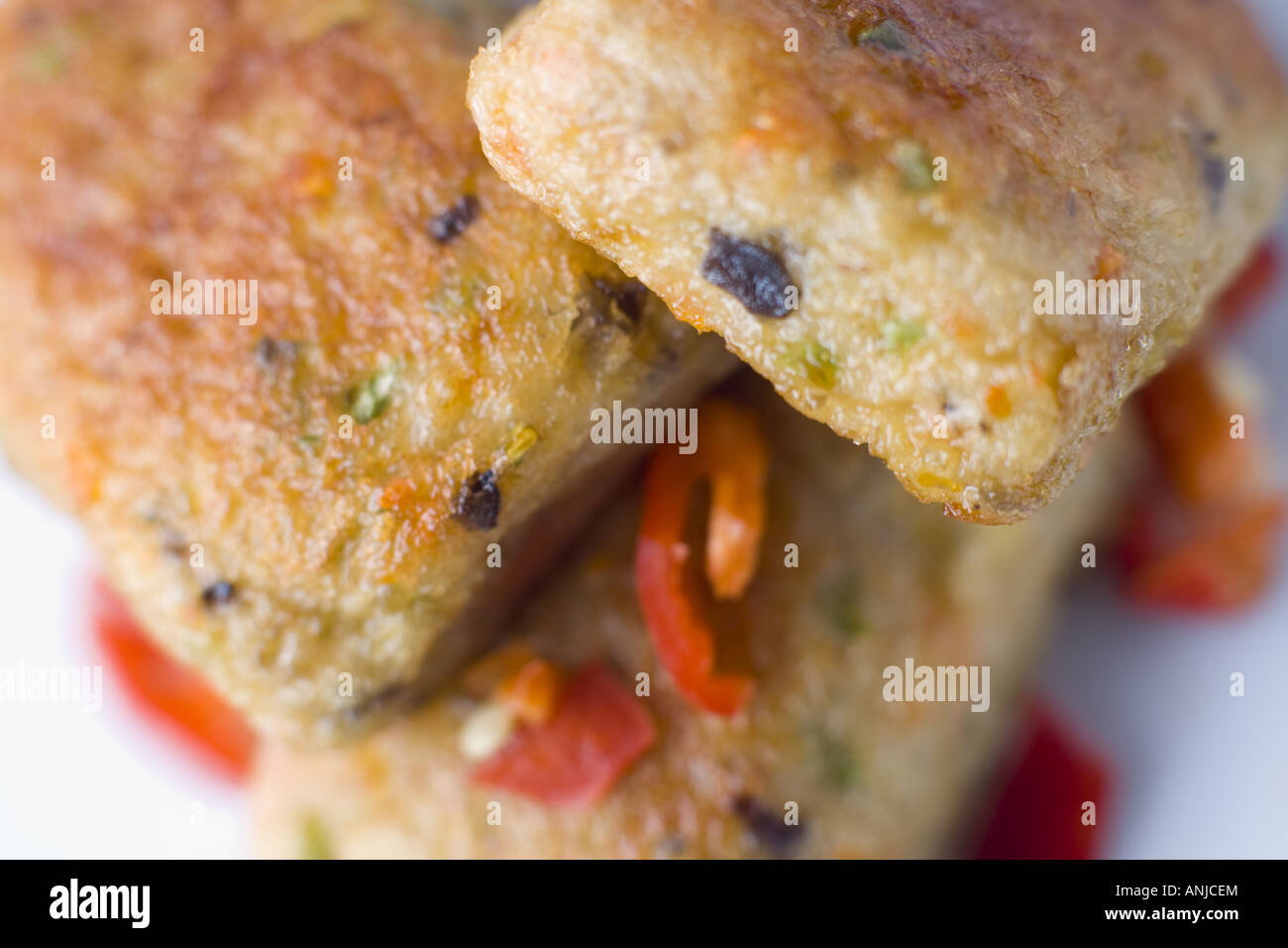 Malaysischen frittierten Fisch Kuchen Stockfoto