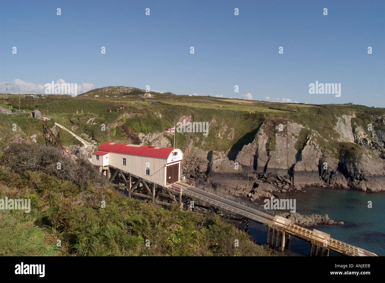 RNIB St Justinian Lifeboat Station St Davids Pembrokeshire Westwales Stockfoto