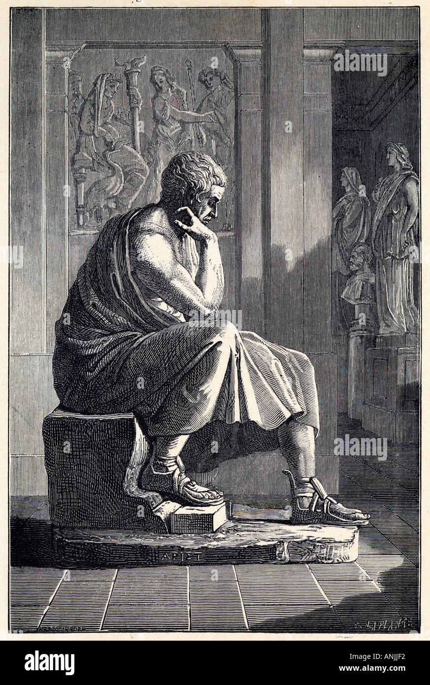 Aristoteles 384 322 v. Chr. Stockfoto