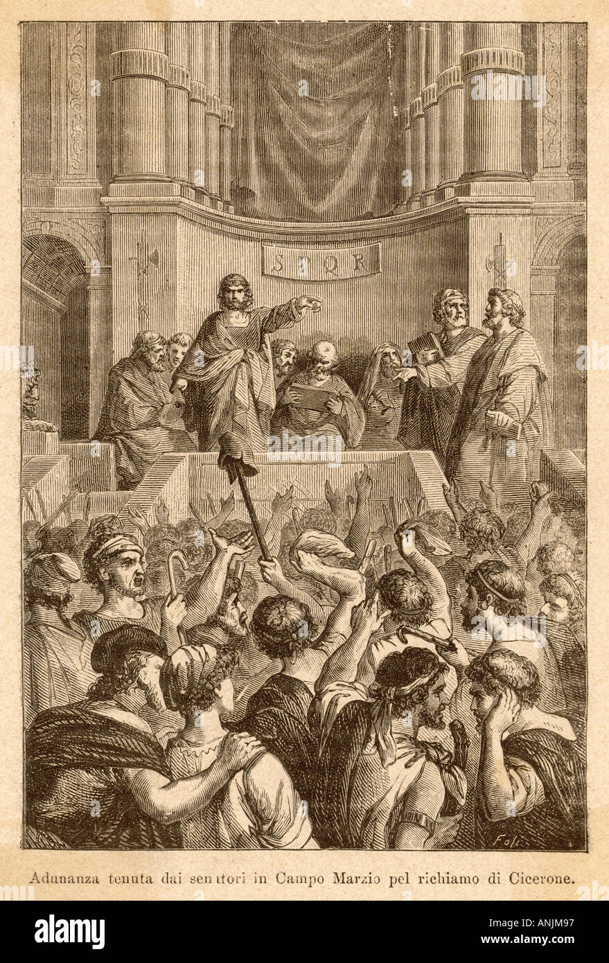 Cicero im Senat Stockfoto