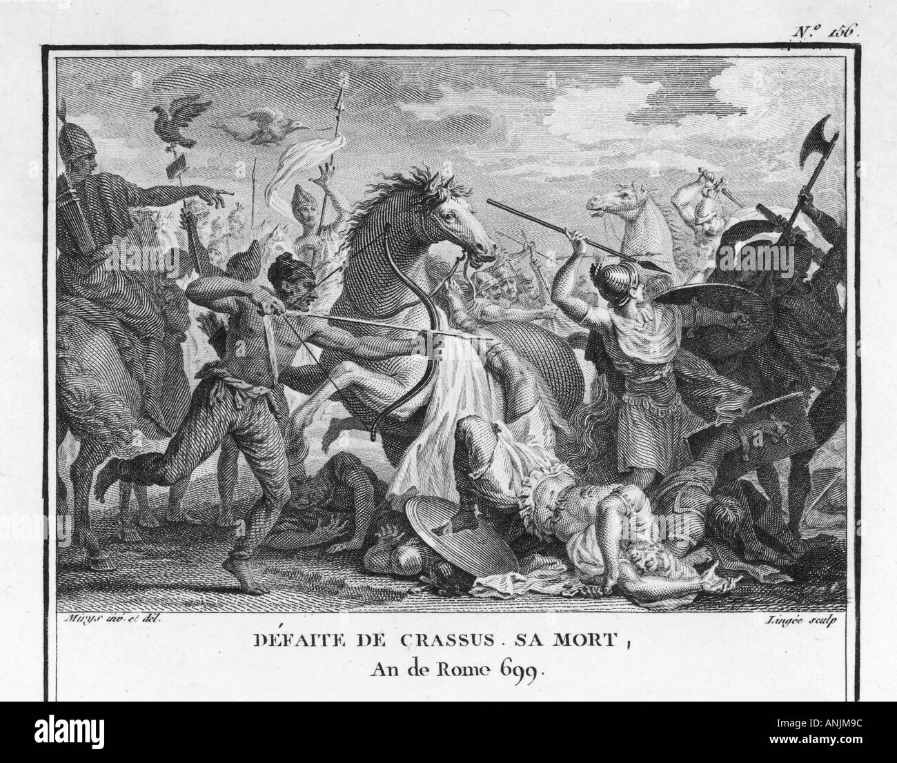 Parther besiegen Crassus Stockfoto