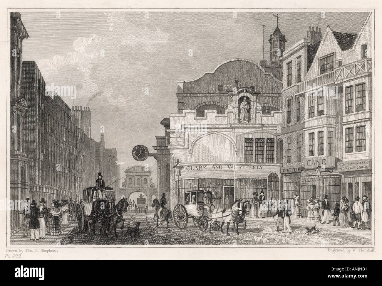 Fleet St Temple Bar 1831 Stockfoto