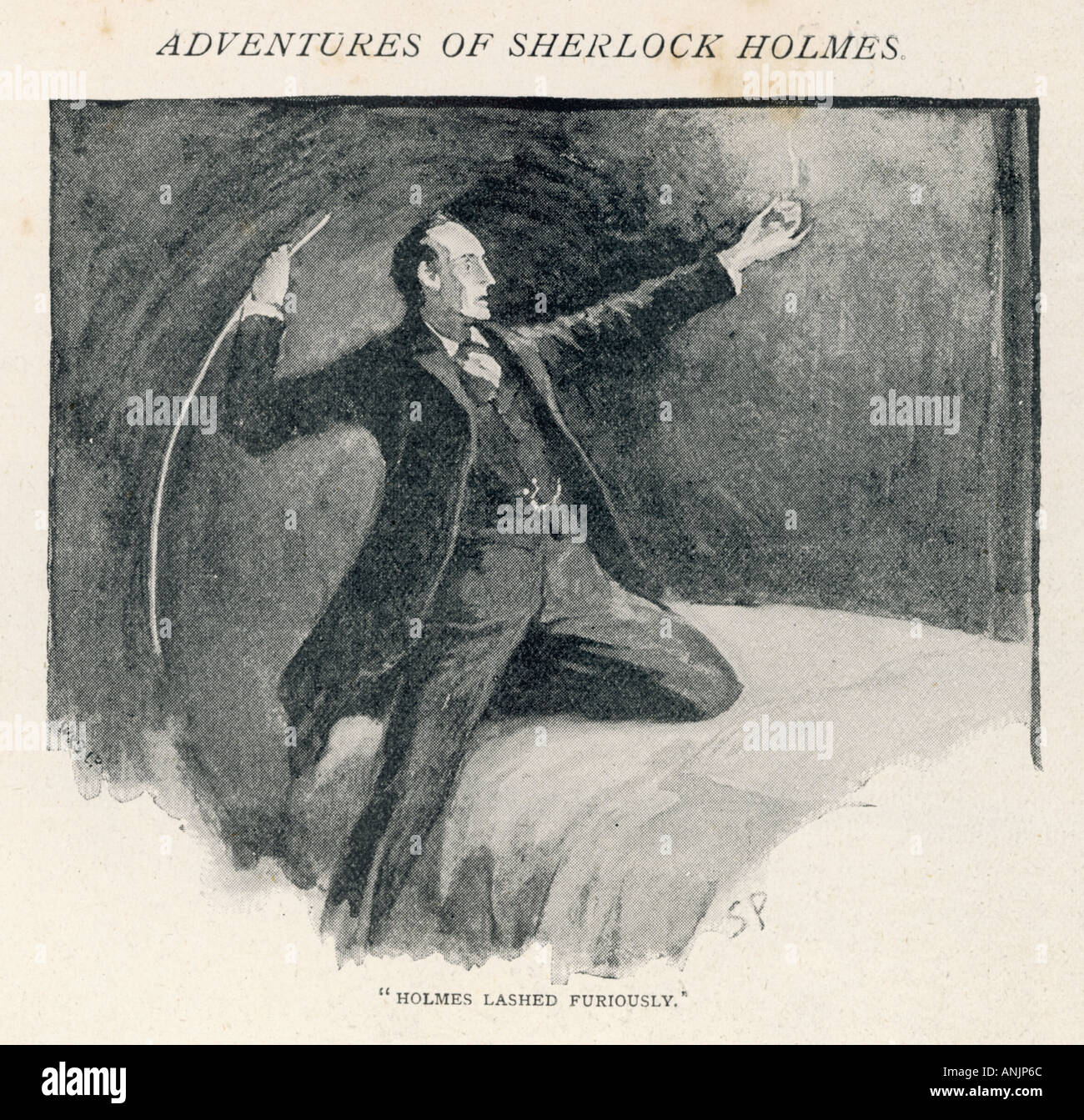 Sherlock Holmes wütend Stockfoto