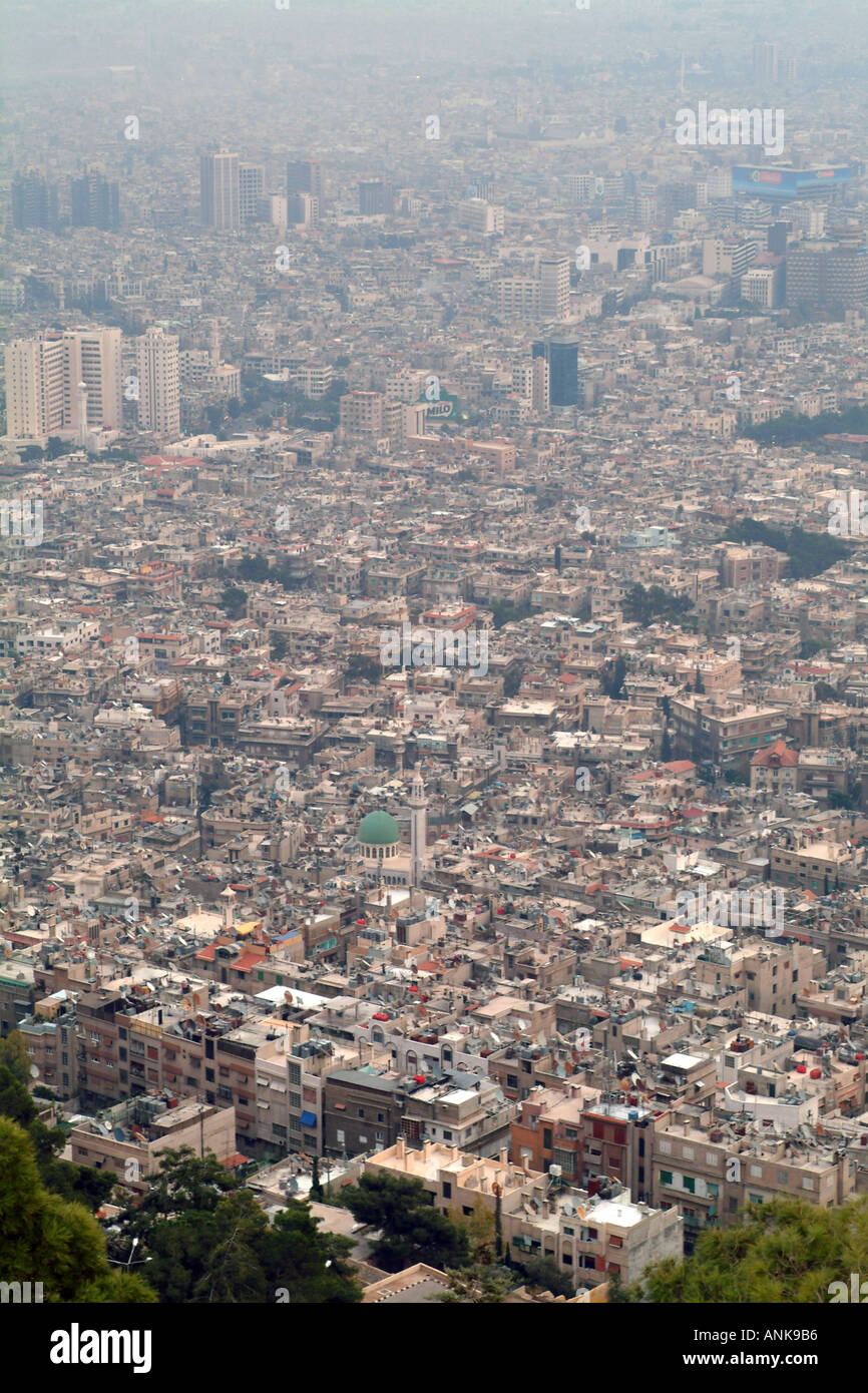 Blick über Damaskus aus der Suche Punkt Syrien Stockfoto