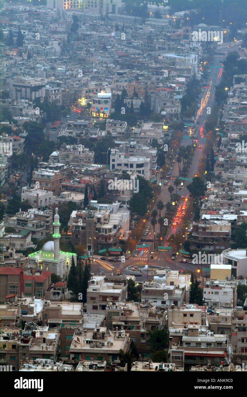 Blick über Damaskus aus der Suche Punkt Syrien Stockfoto