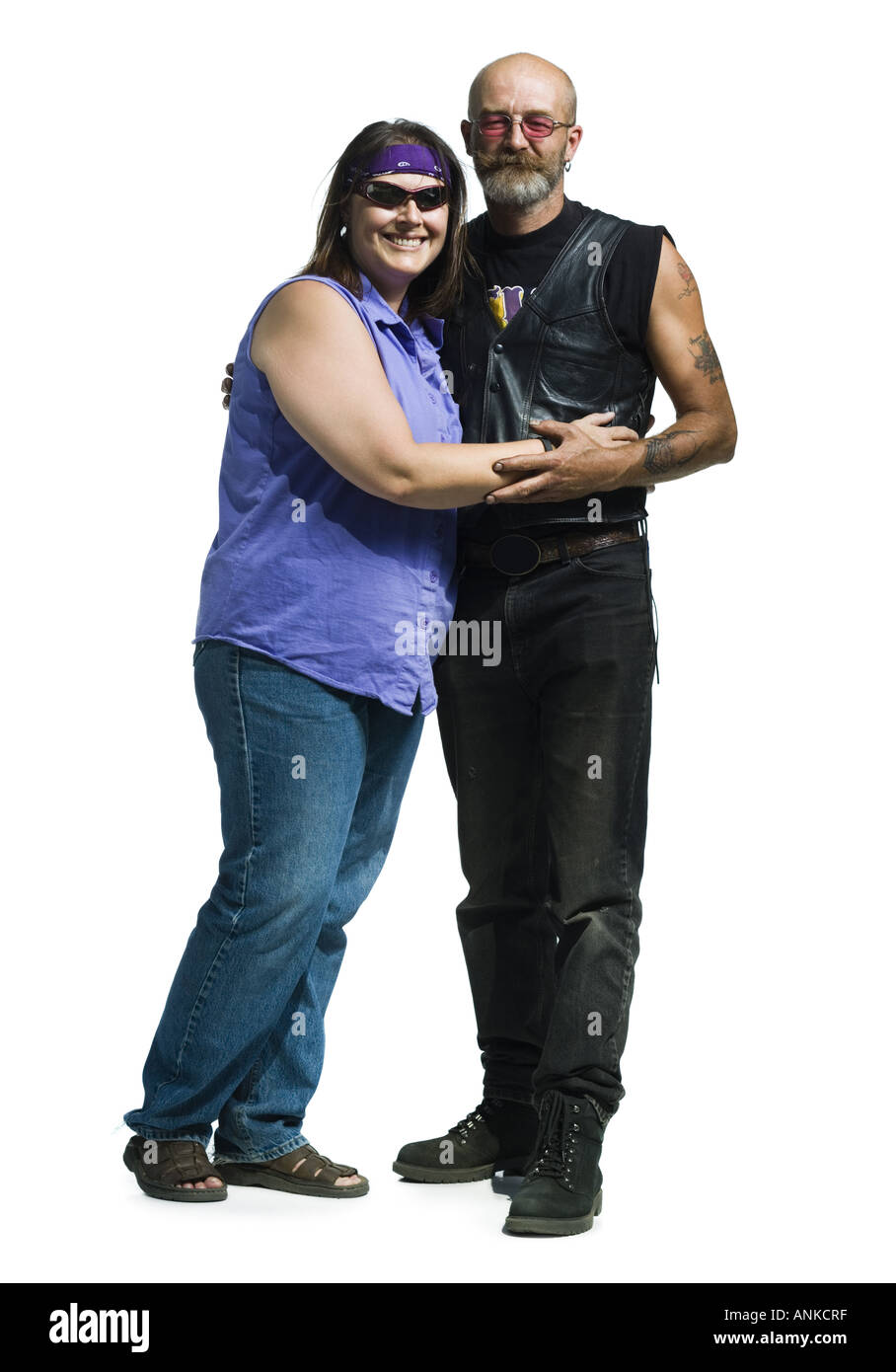 Porträt eines älteres paar stehenden Stockfoto