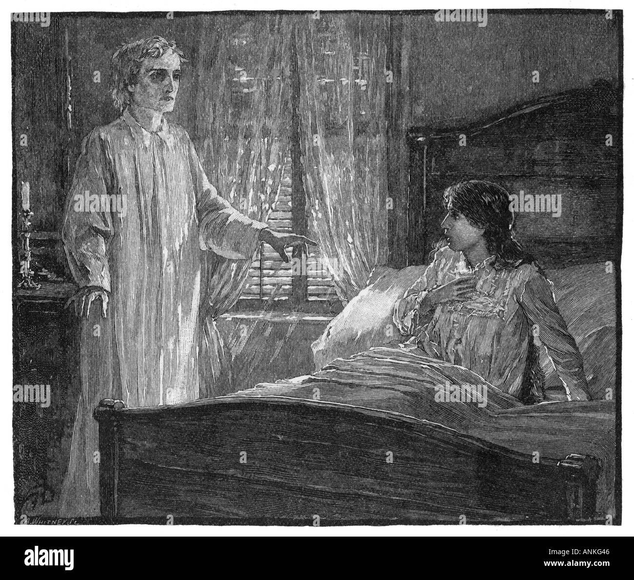 Phantom am Krankenbett Stockfoto