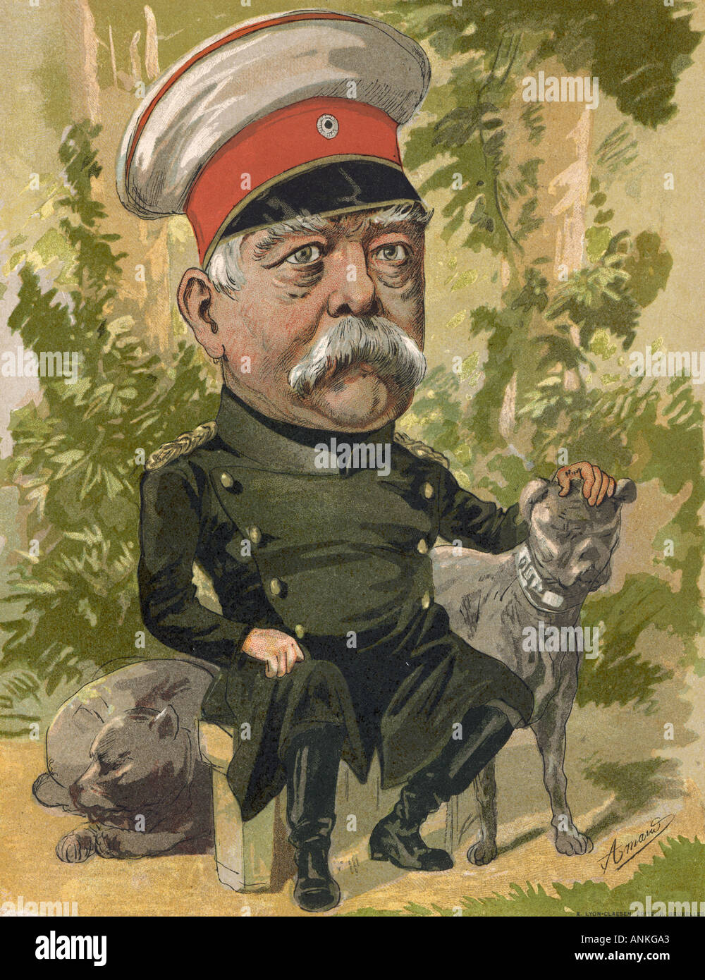 Bismarck-Armand-Cartoon Stockfoto