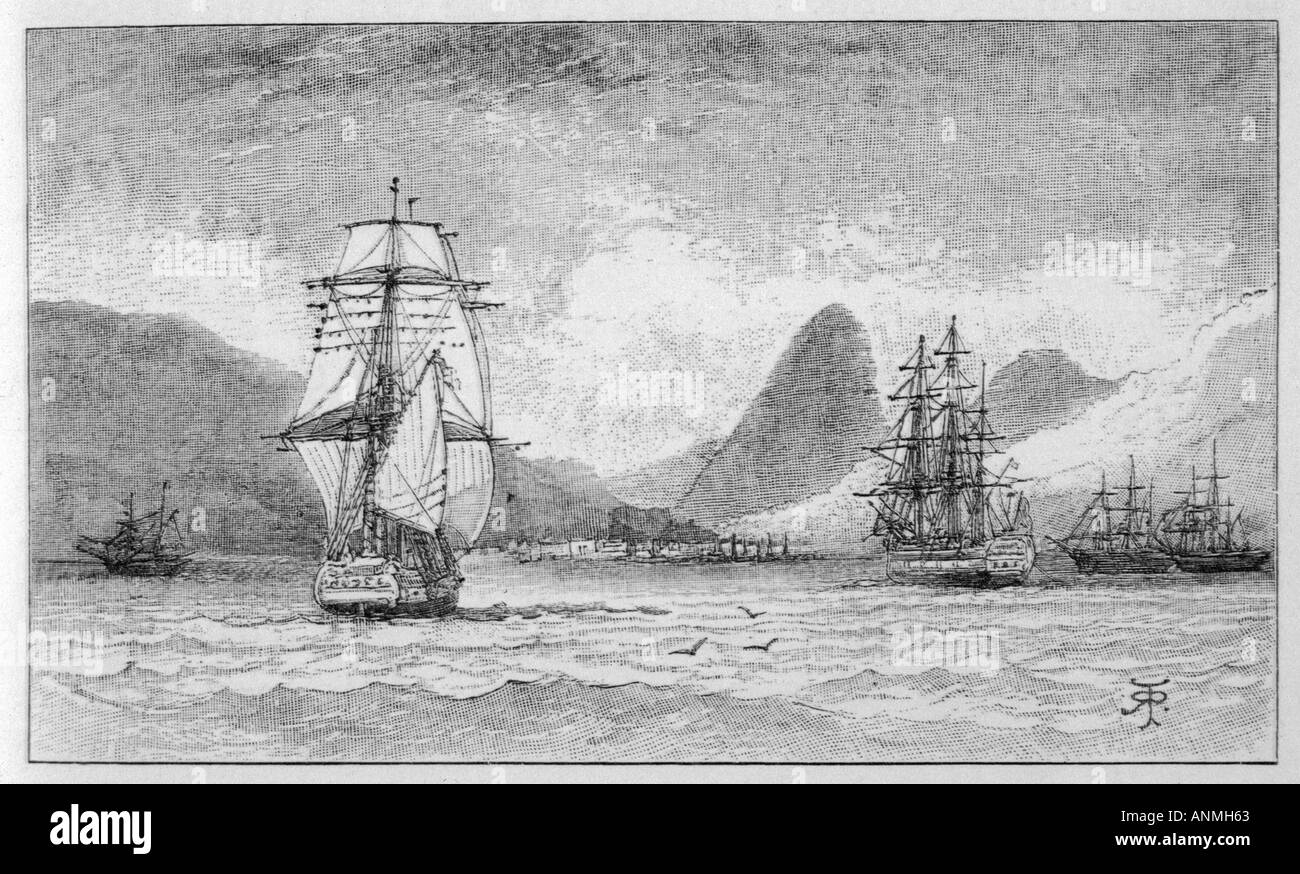 HMS Beagle auf Mauritius Stockfoto