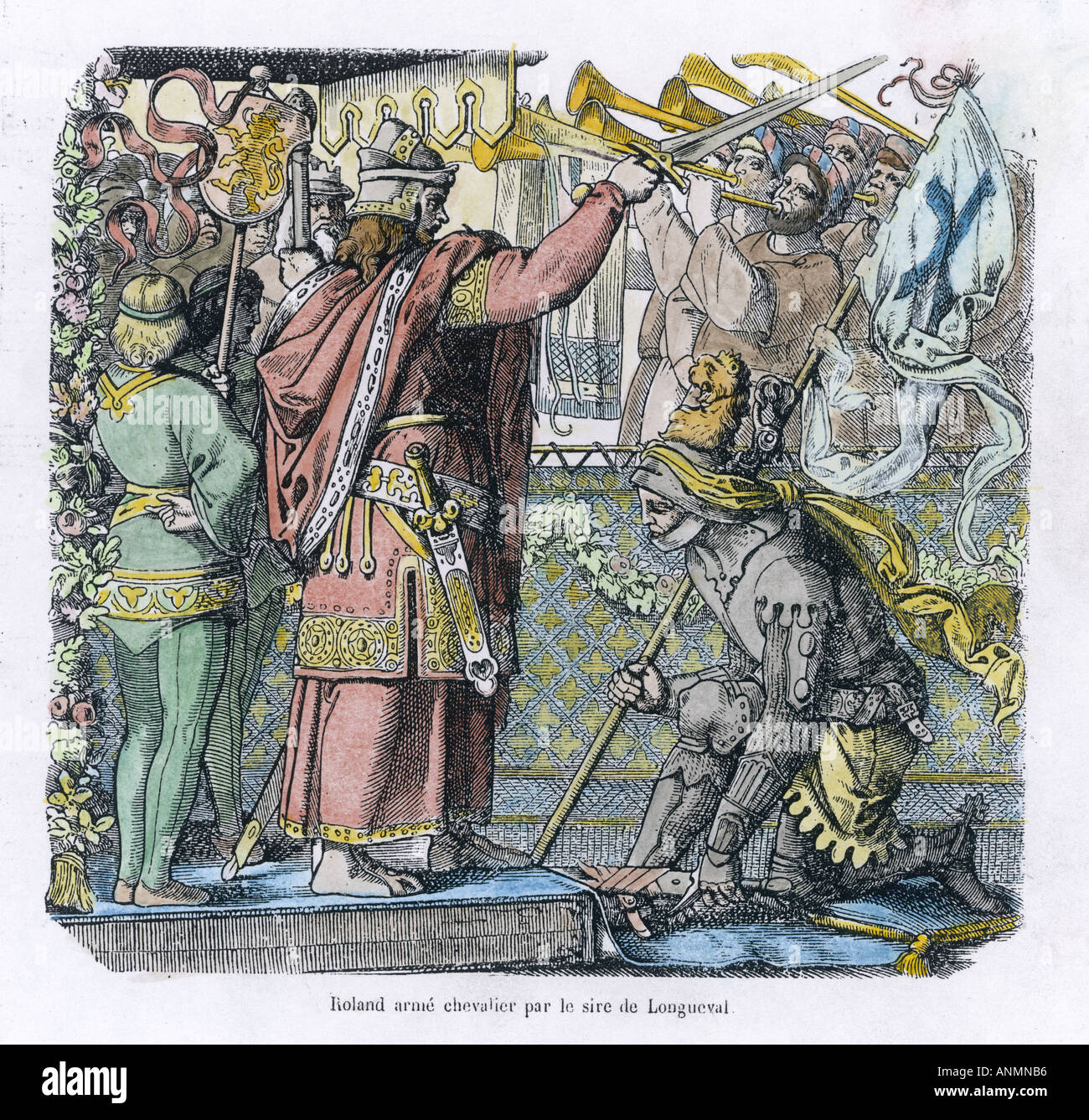 Roland zum Ritter geschlagen Stockfoto