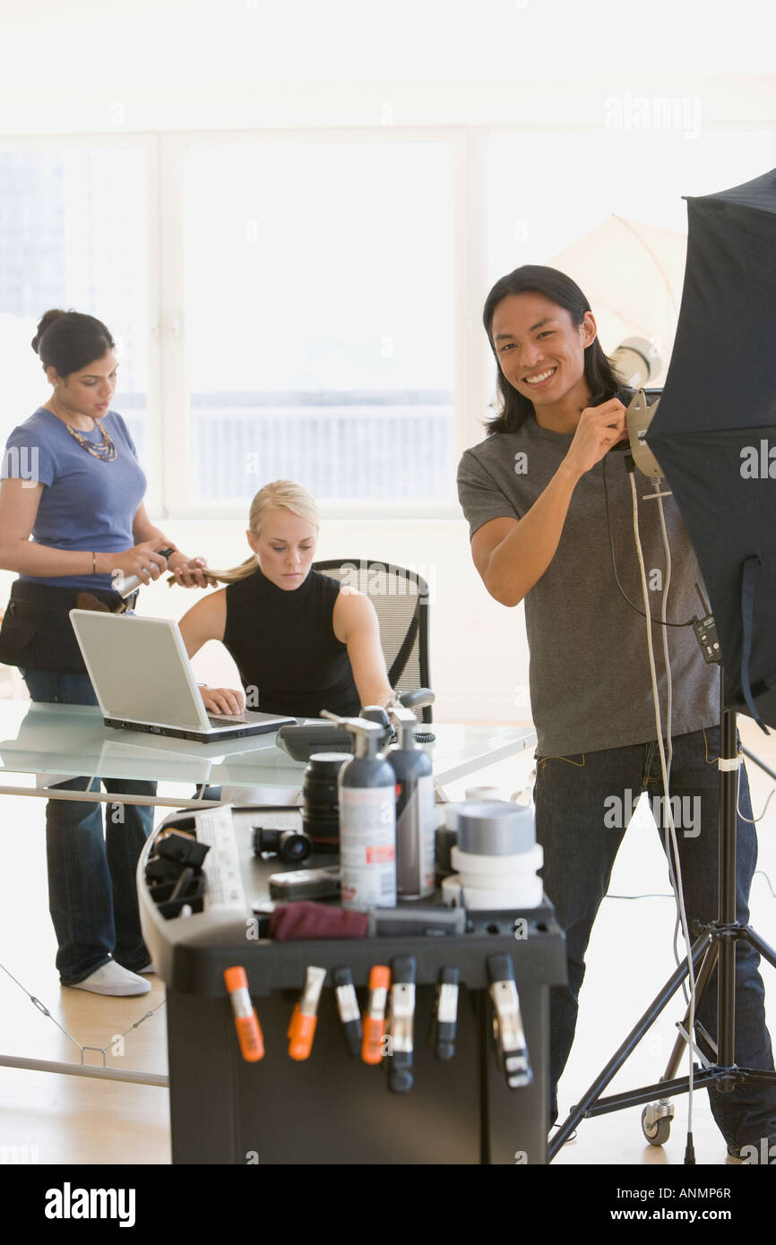 Business-Foto-Shooting im studio Stockfoto