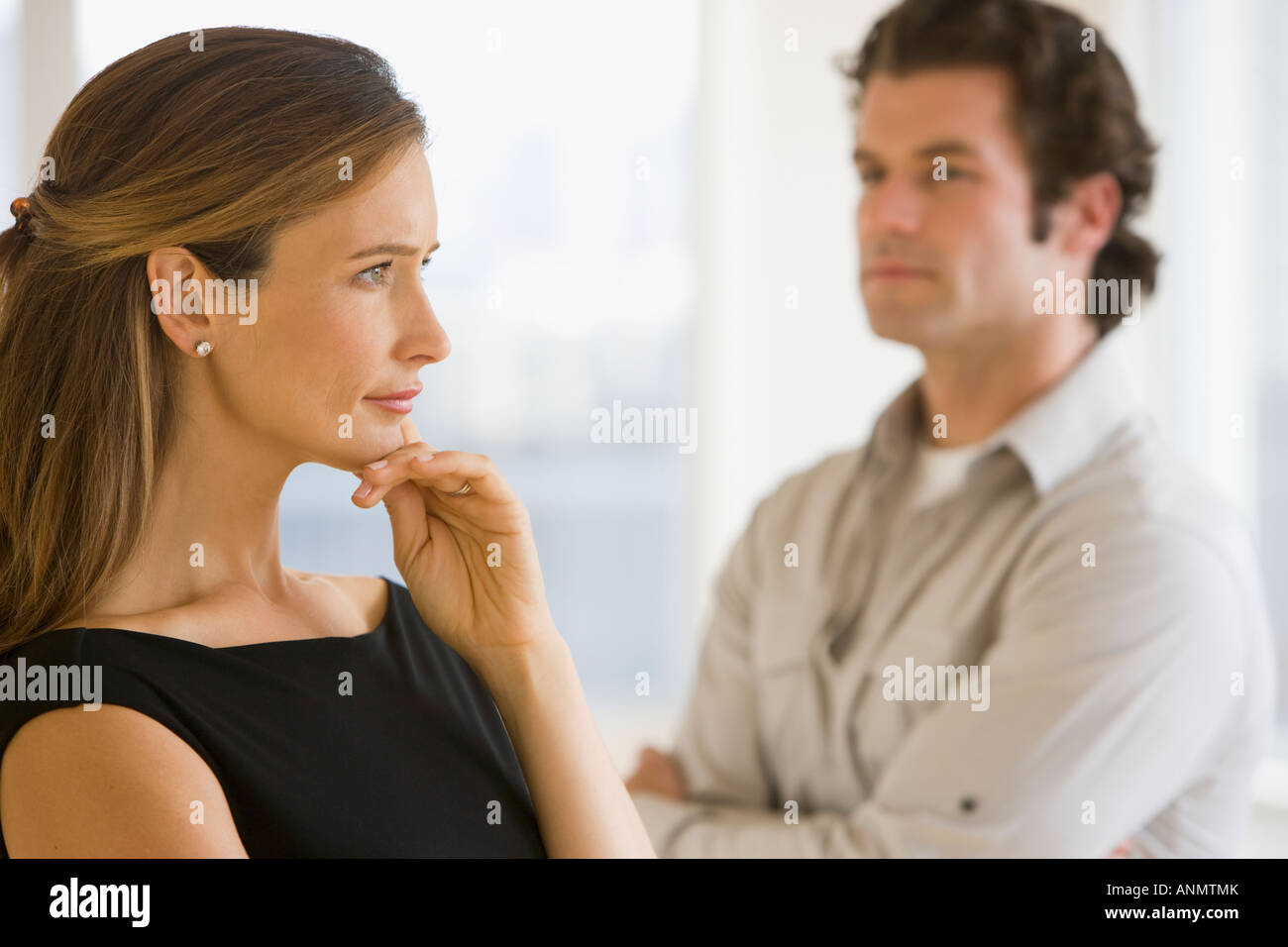 Paar beim argument Stockfoto