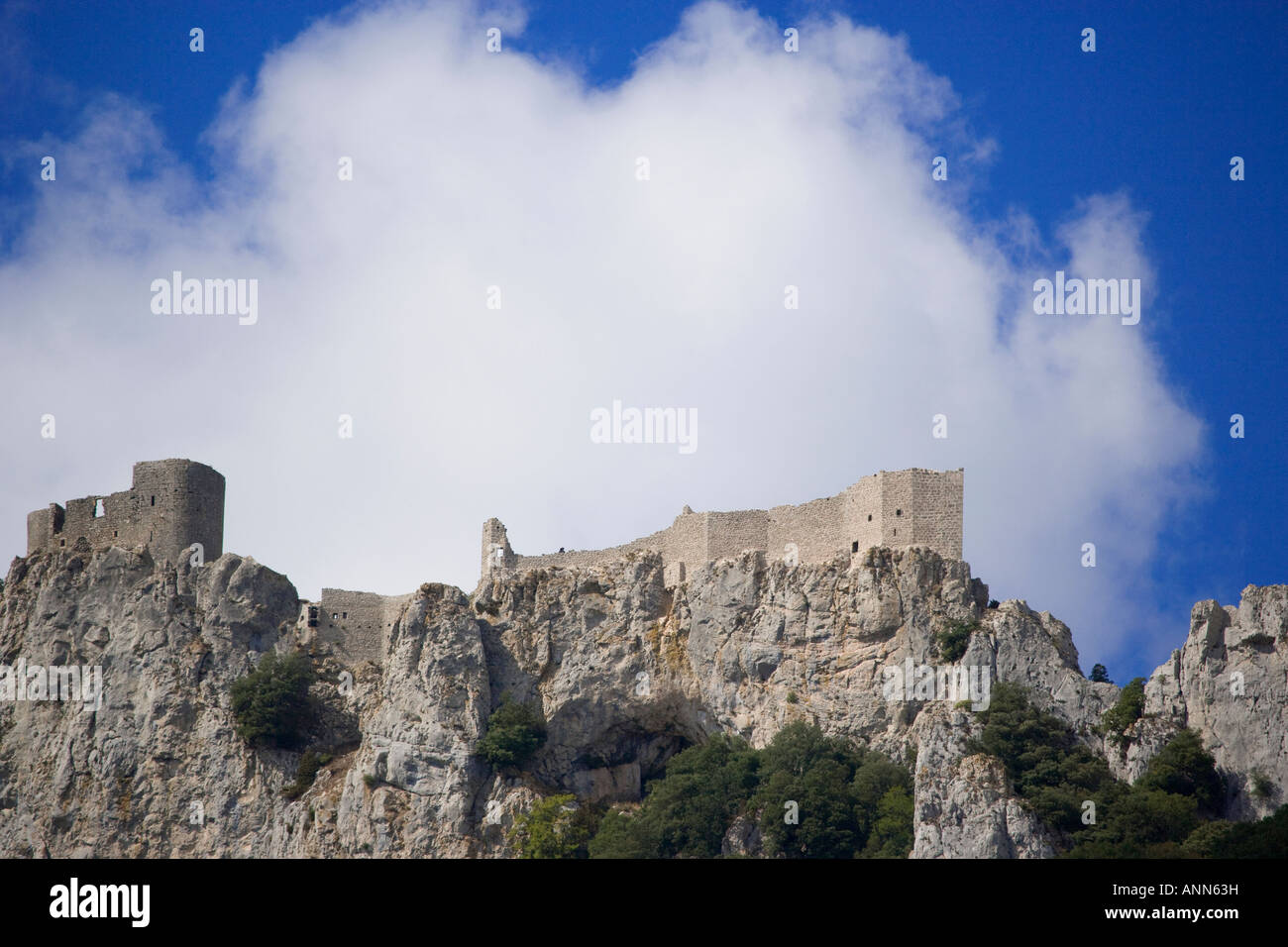 Frankreich-Languedoc-Roussillon Katharer Chateau de Peyrepertuse Stockfoto