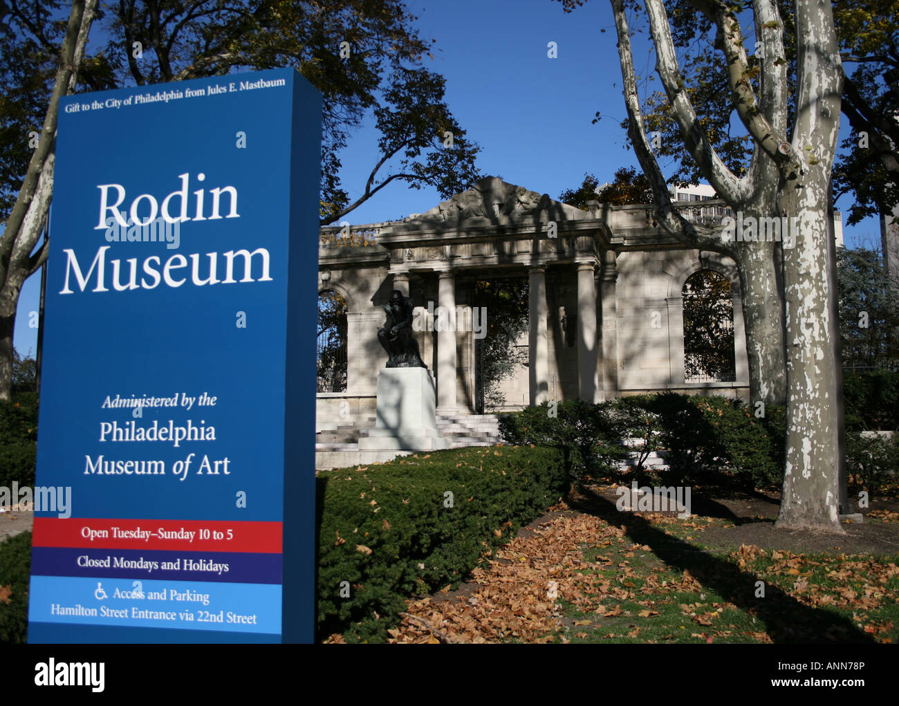 Rodin Kunstmuseum Philadelphia November 2007 Stockfoto