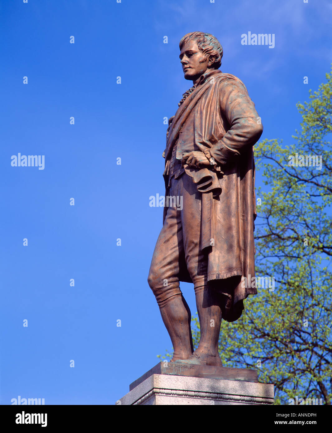 Statue von Robert Burns, Stadt Stirling, Schottland, UK Stockfoto